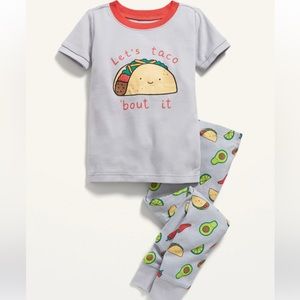 Old Navy Taco Short Sleeve Pajamas Set Size 18-24 Months